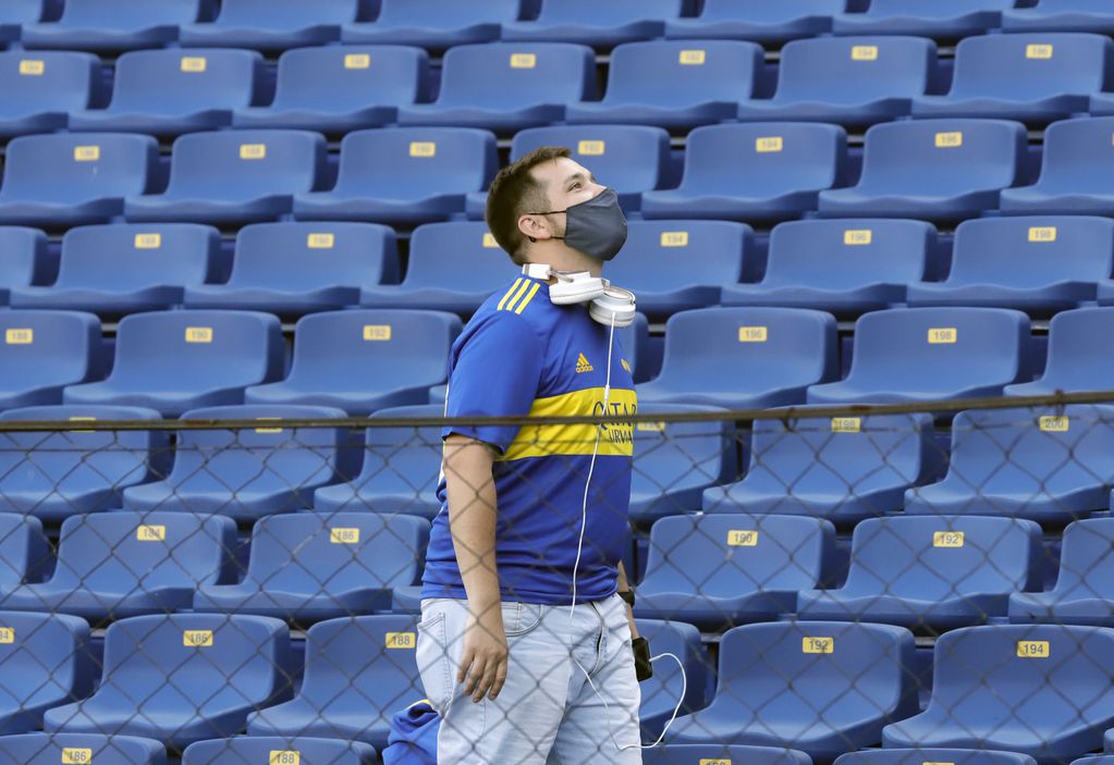 El retorno de los hinchas de Boca a su estadio este sábado. (Prensa Boca).