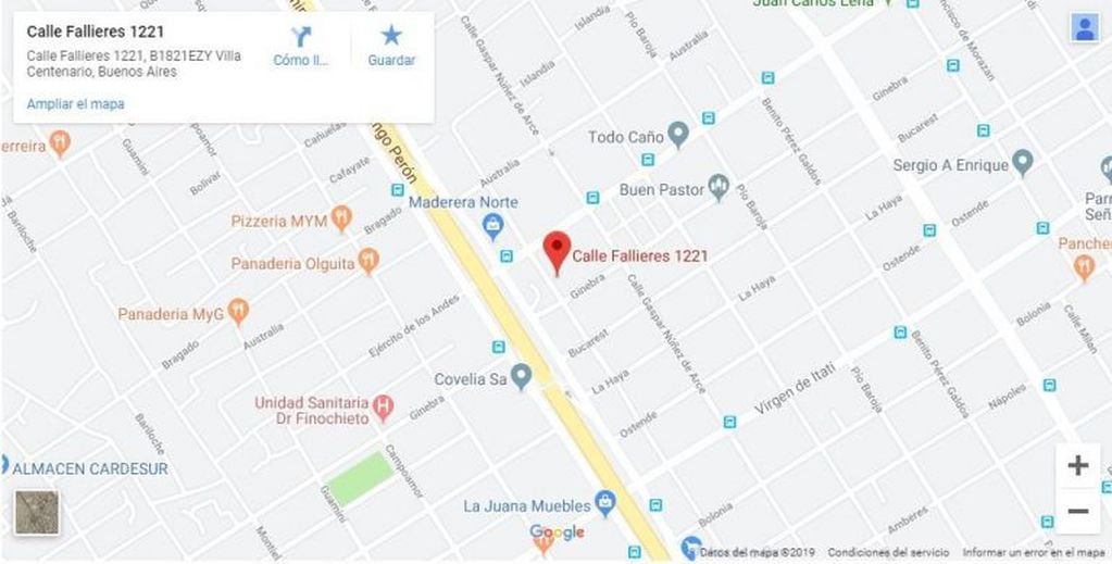 El lugar donde fue encontrado el auto con la supuesta víctima en el baúl. (Web)