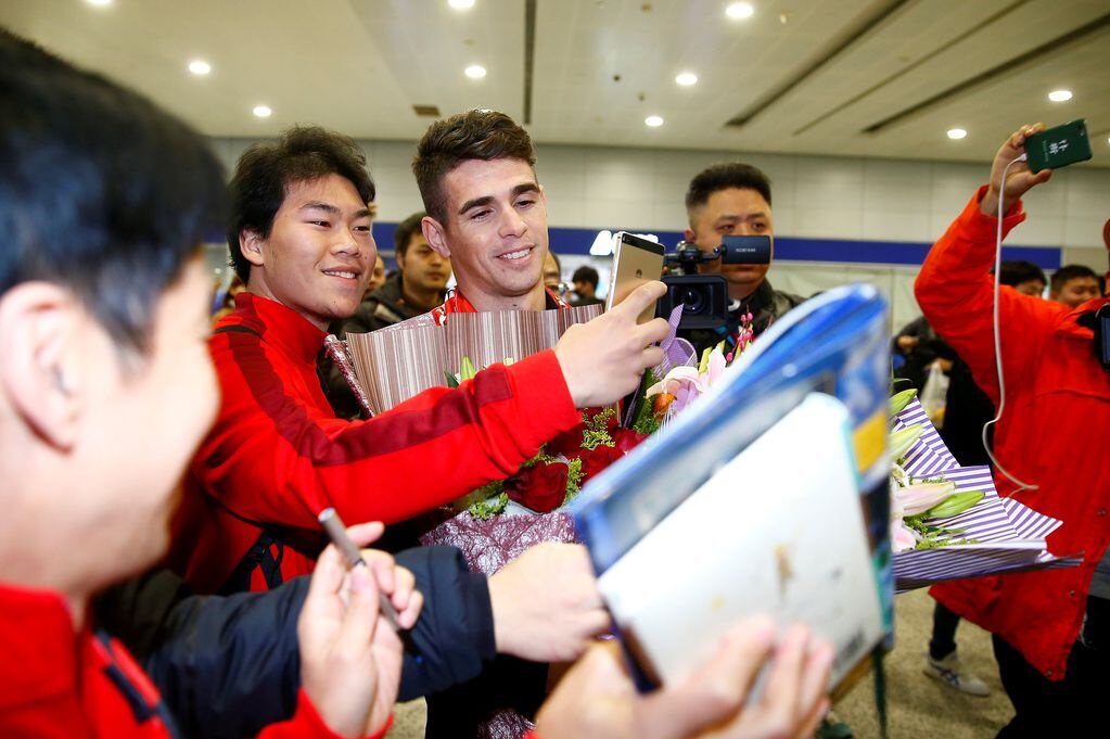 Oscar llegó a Shanghai Shenhua en 2017 procedente de Chelsea.