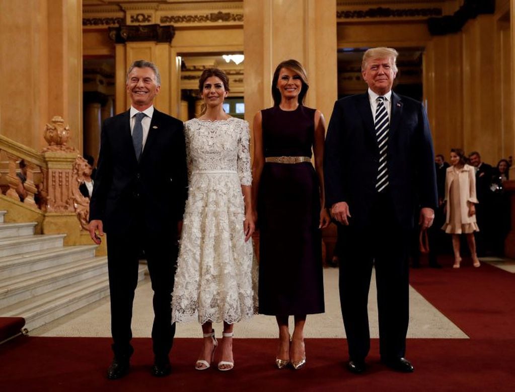 Mauricio Macri y juliana Awada junto a Donald y Melania Trump