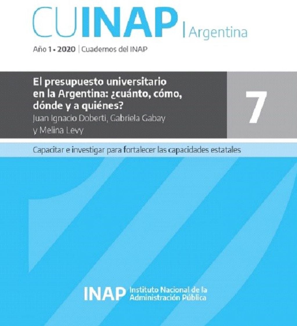 Portada del estudio “El presupuesto universitario en la Argentina: ¿cuánto, cómo, dónde y a quiénes?”.