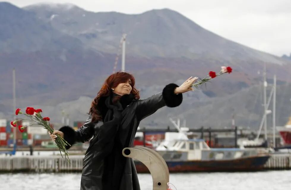 Última visita de CFK a Tierra del Fuego 02/04/2012