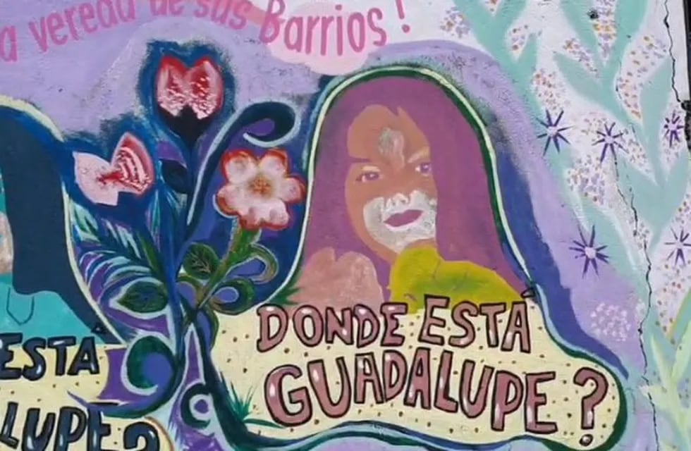 Parte del Mural realizado por Guadalupe Lucero en San Luis, el día de su cumpleaños número 6.