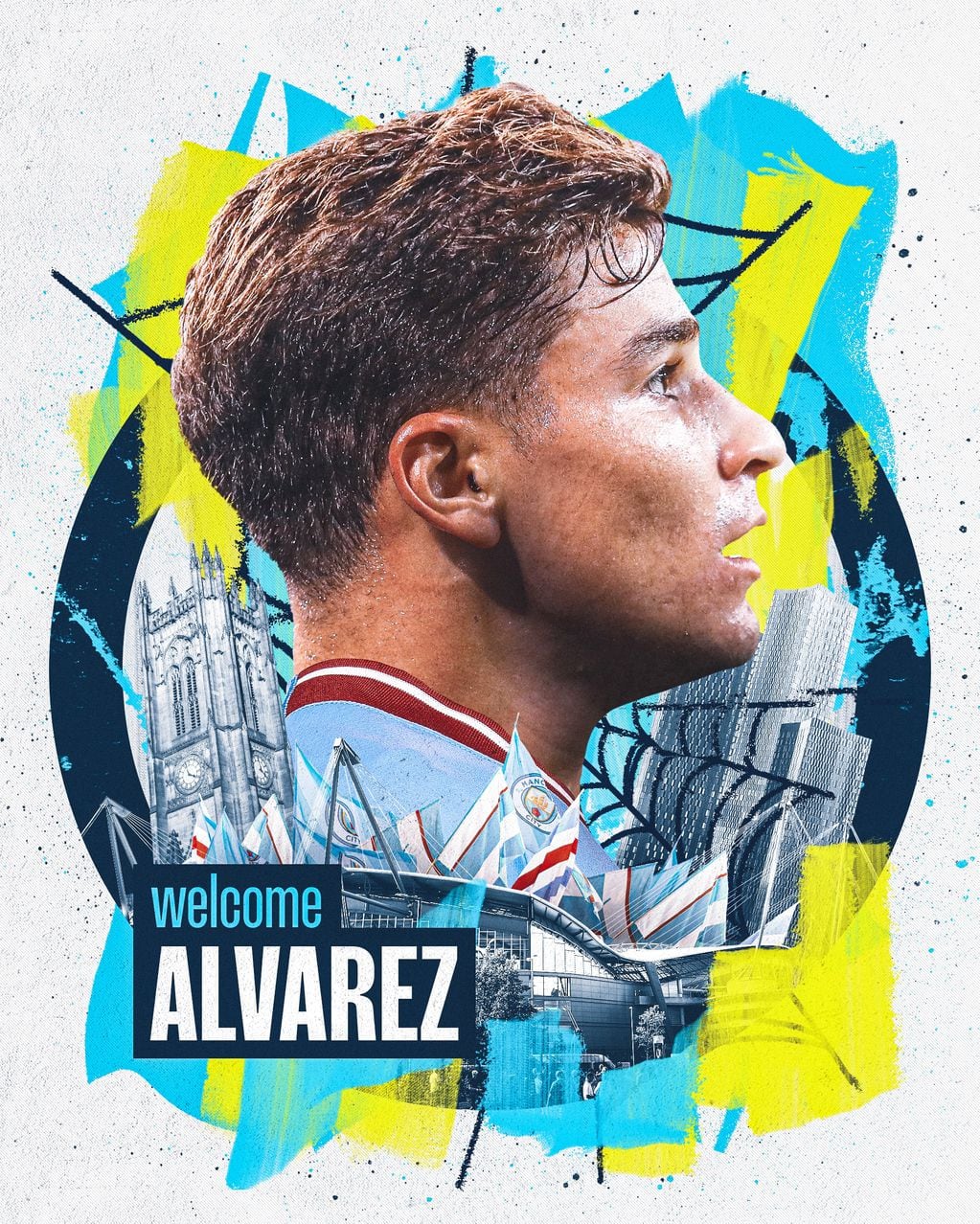 Julián Álvarez fue presentado en el Manchester City