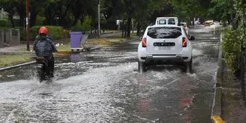 Una fuerte tormenta de lluvia y viento azotó esta tarde el gran Mendoza dejando calles anegadas y varios árboles caídos. El túnel del shopping, como siempre, no fue la excepción.