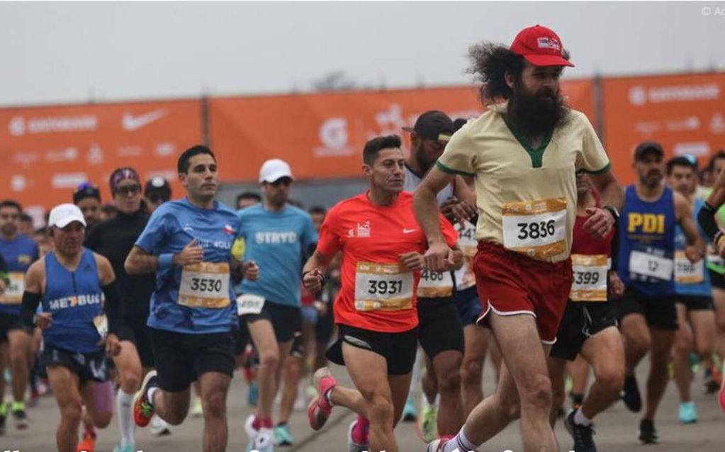 Forrest Gump en la Maratón de Santiago.