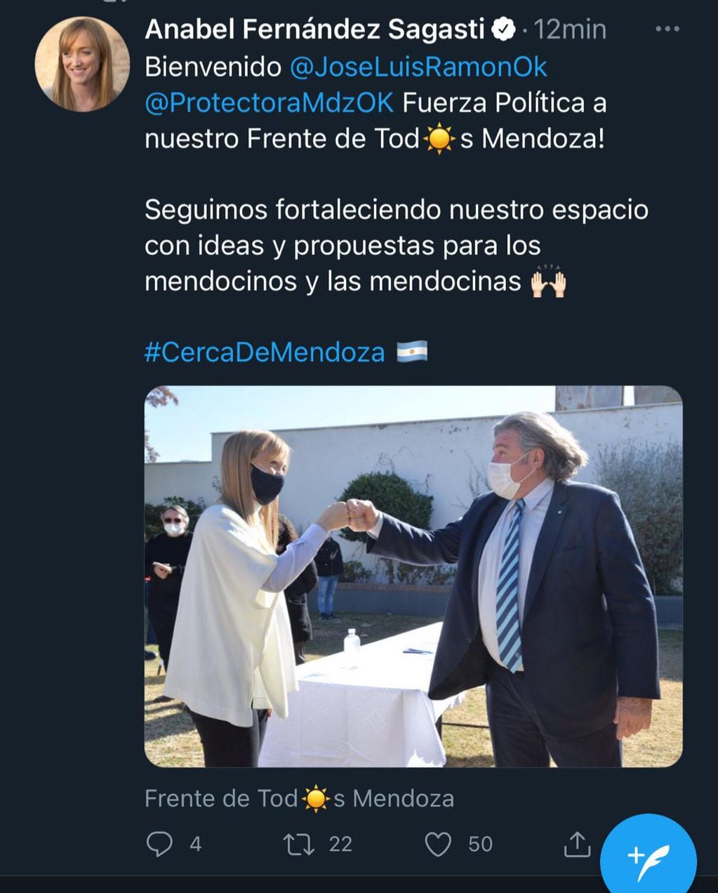 El tweet de Fernández Sagasti. 