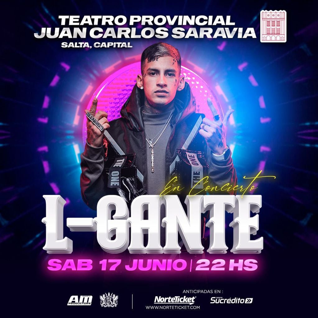 El show de L-Gante en Salta será el 17 de junio.