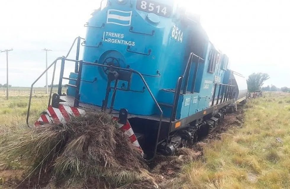 La formación de Trenes Argentinos se descarilló en cercanías de Huinca Renancó. (Cable Digital)