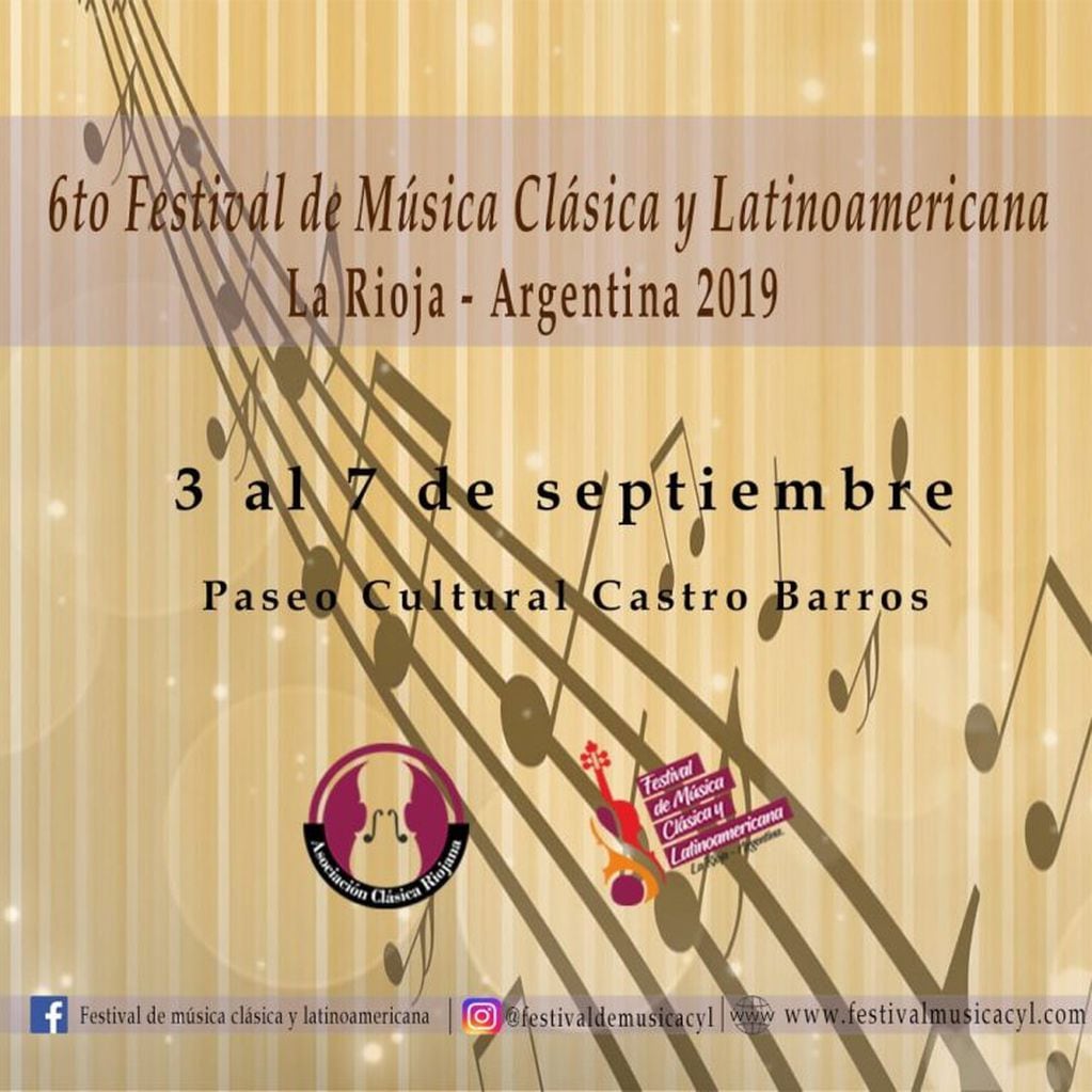 Mañana inicia el festival de Música Clásica y Latinoamericana en La Rioja