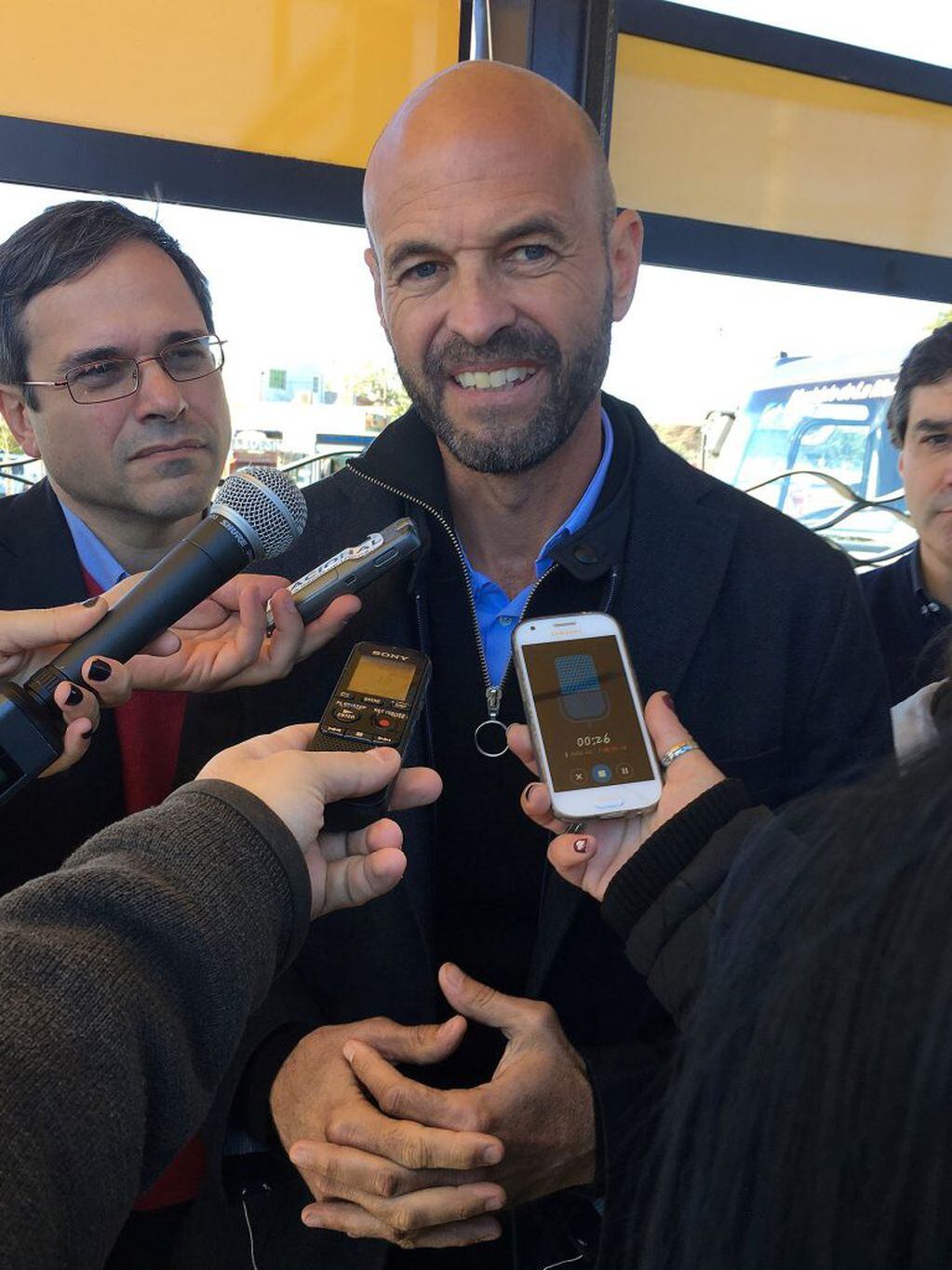 Dietrich recorrió los avances del nuevo acceso ferroviario a Timbúes (@Guillodietrich)