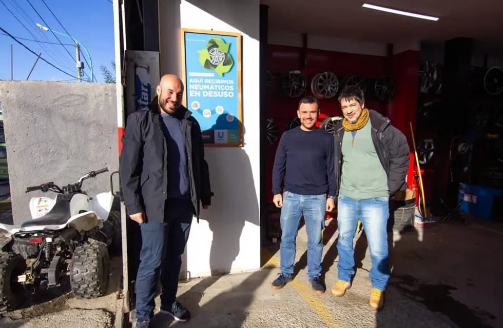 Gomerías de Ushuaia firmaron un convenio y realizarán el acopio de los neumáticos en desuso