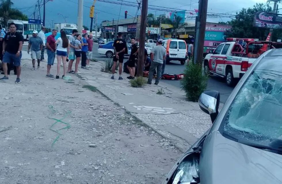 Choque en Av. Cárcano y Atenas en Carlos Paz.