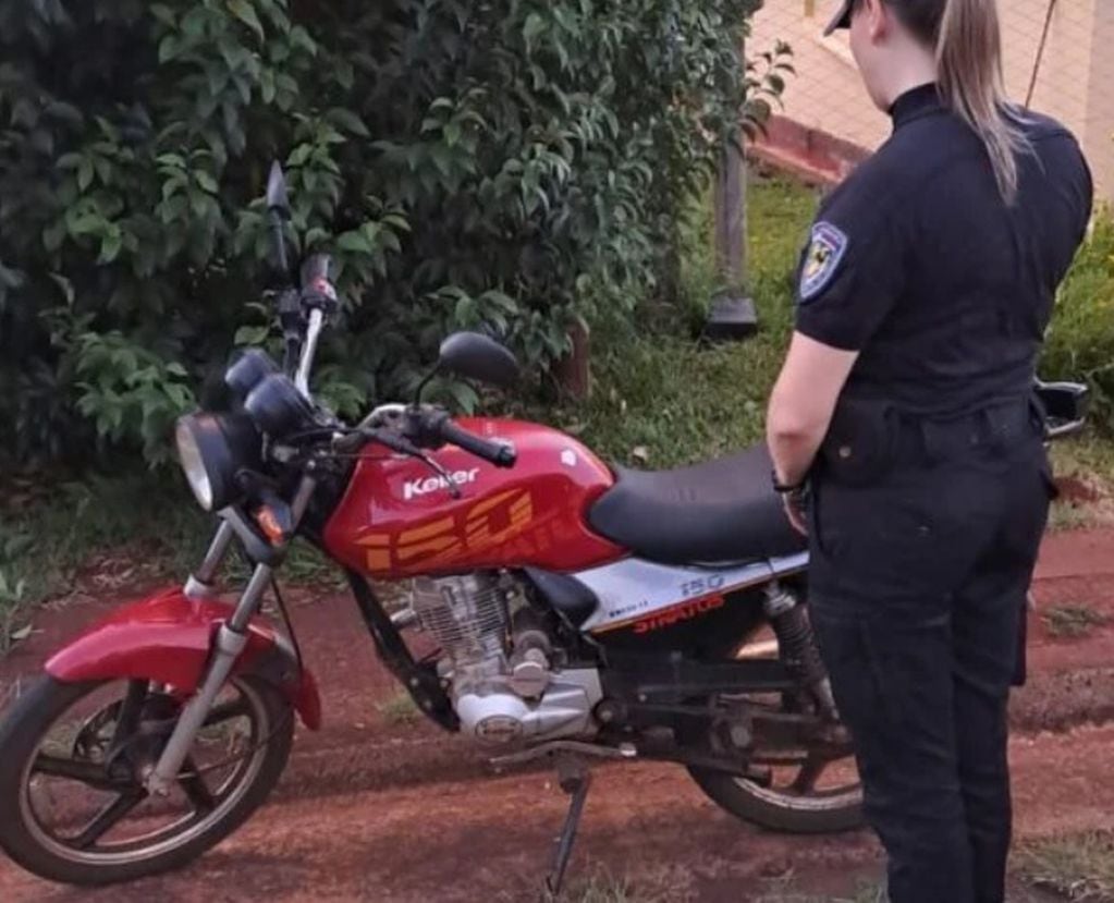 Campo Viera: recuperaron una motocicleta robada.