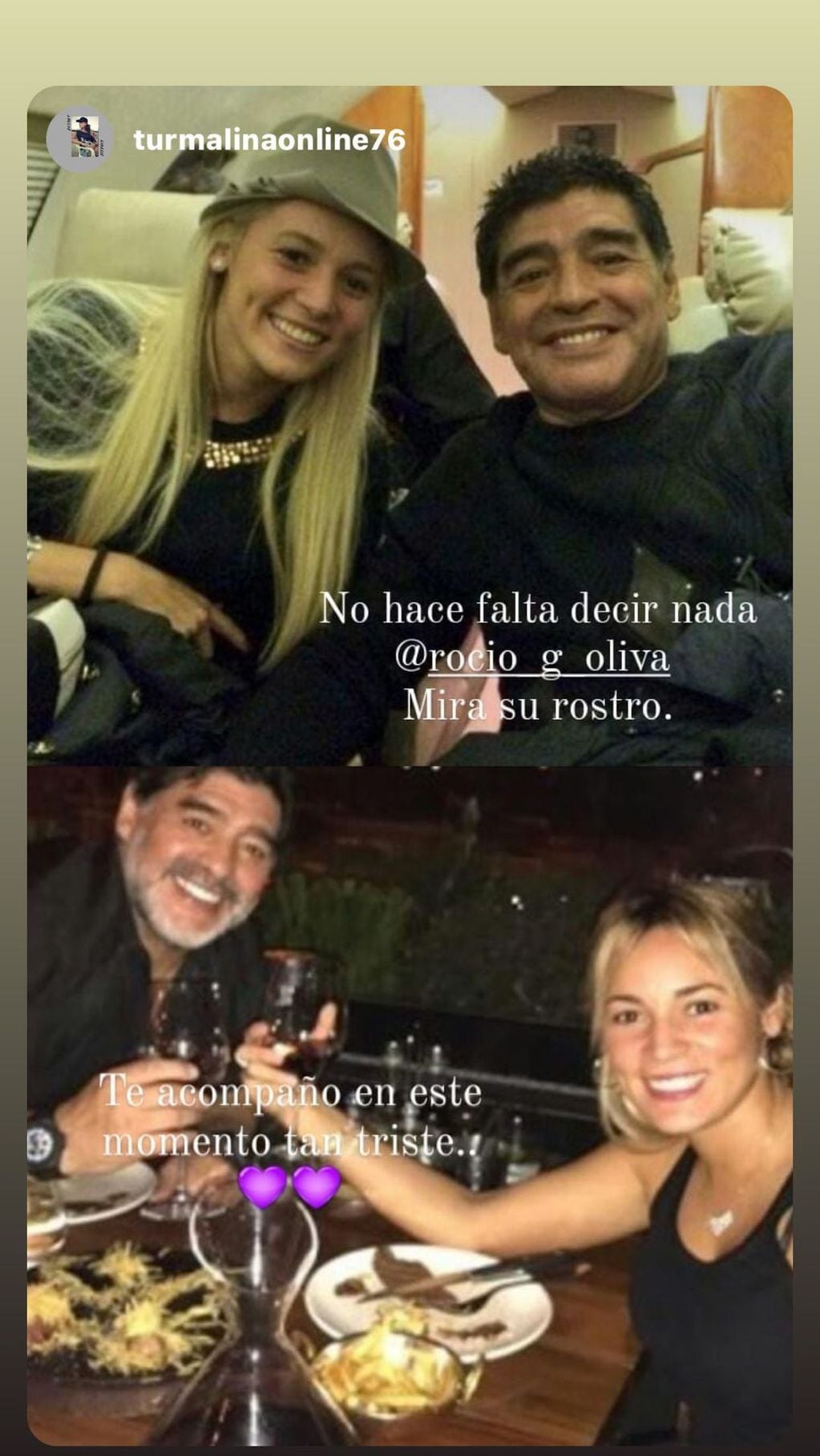 Rocío Oliva publicó fuertes mensajes tras no poder ingresar al velatorio de  Diego Maradona