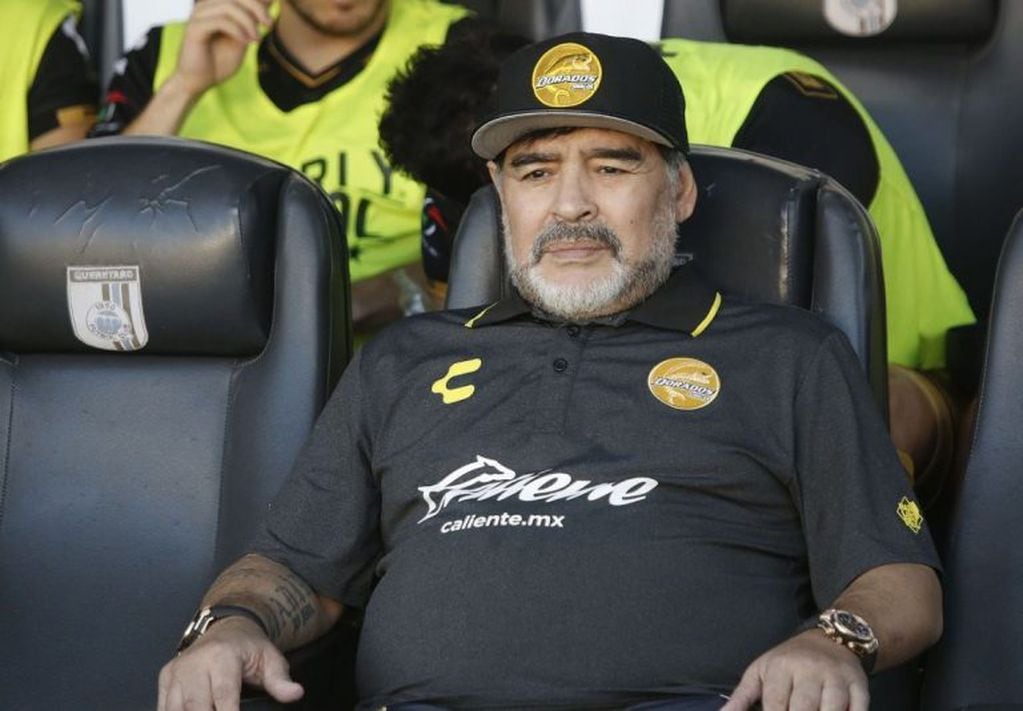 Maradona en su último paso por Dorados de Sinaloa (web).