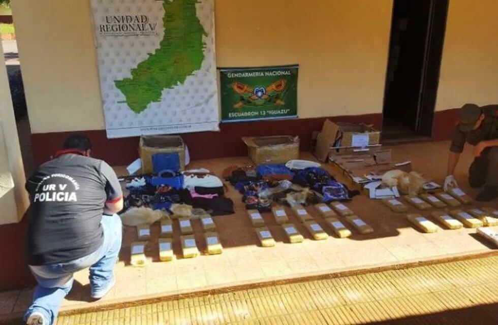 Incautaron 31 panes de marihuana en Puerto Iguazú.