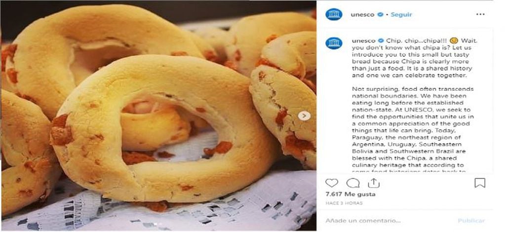 La UNESCO corrigió la publicación en Instagram.