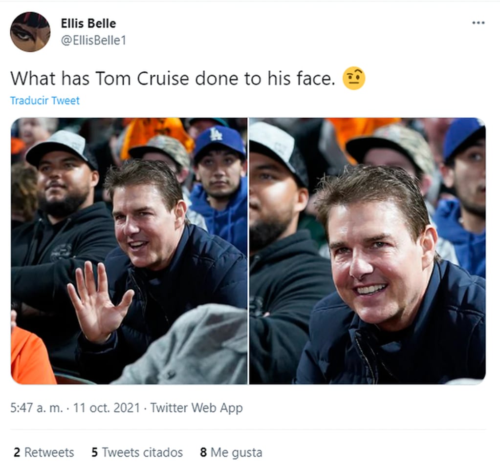 Así lucía Tom Cruise el fin de semana.