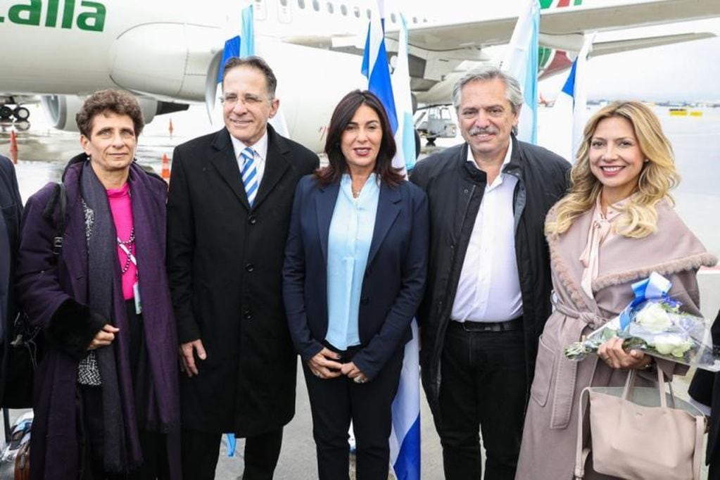 El presidente Alberto Fernández lllegó a Israel. (Presidencia)