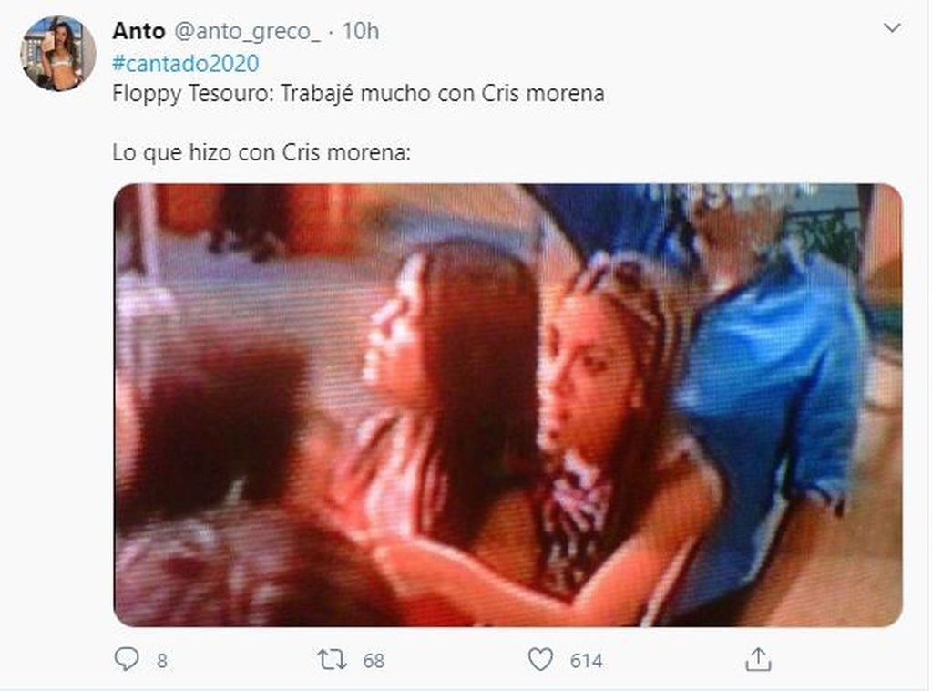Memes sobre Floppy Tesouro y su homenaje a Cris Morena. (Twitter)