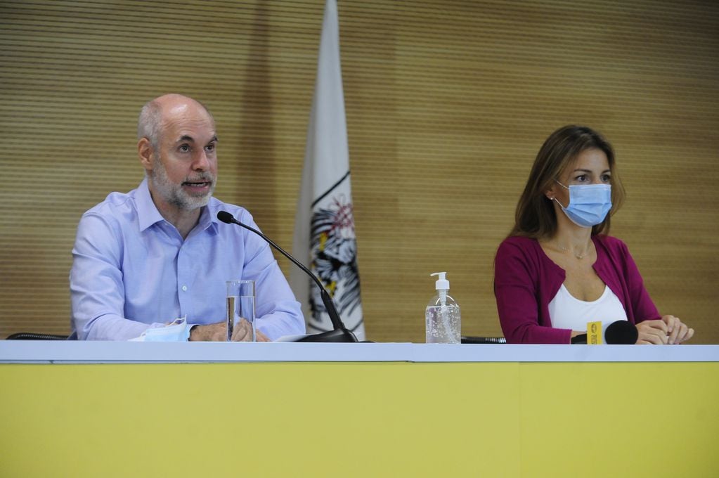 Horacio Rodríguez Larreta y la Ministra de Educación Soledad Acuña (Clarín)