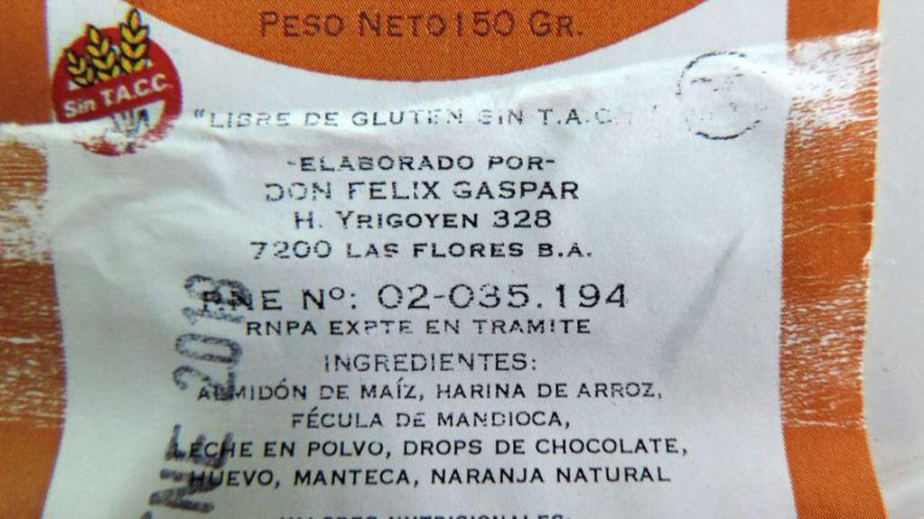El producto no se encuentra habilitado por el Código Alimentario Argentino
