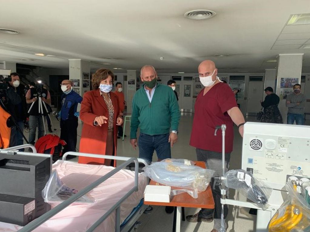 Arabela Carreras en el Hospital de Bariloche