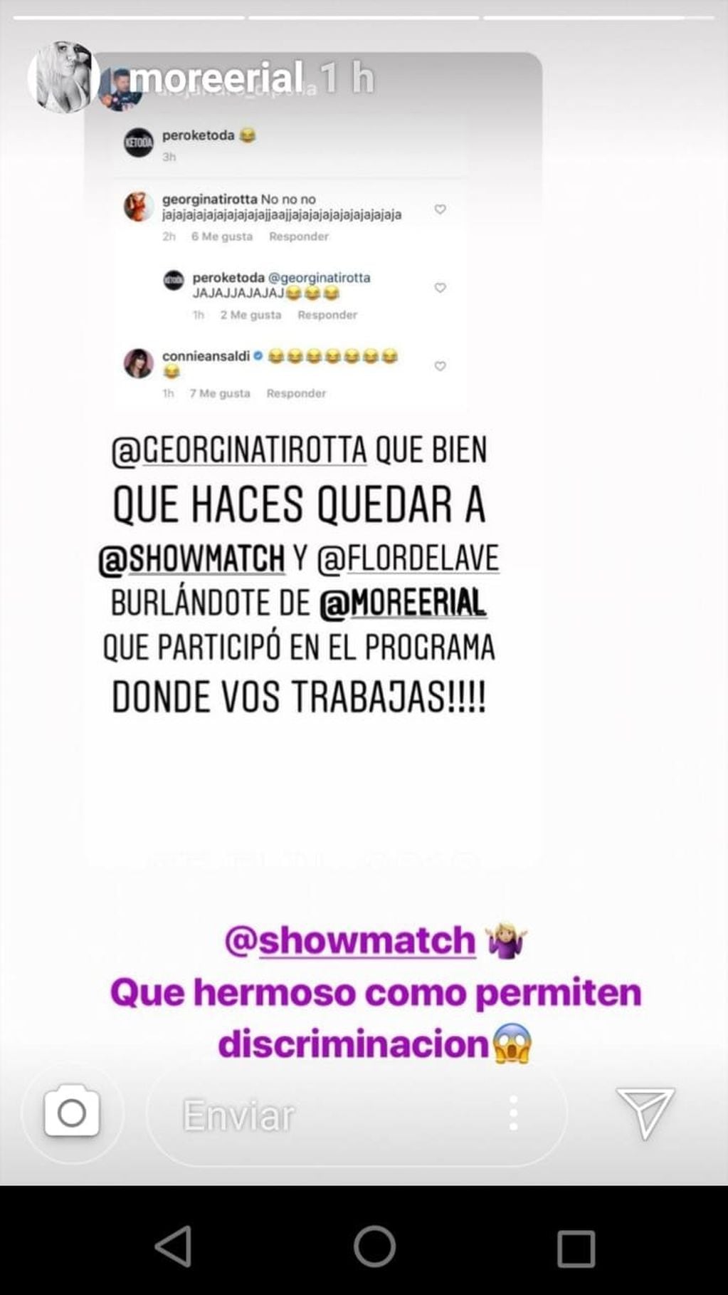 La furia de Morena Rial con la producción de Showmatch