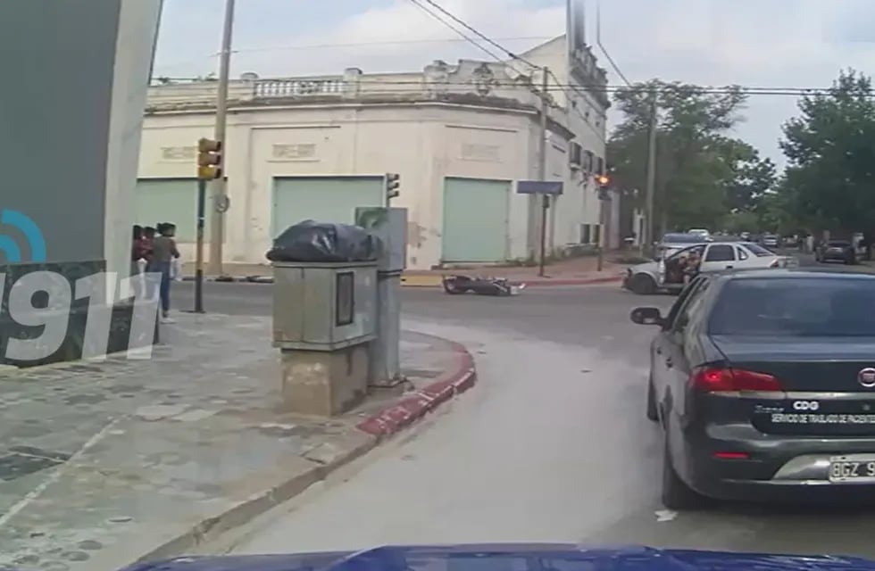 La colisión de la motocicleta fue en barrio San Vicente, en Córdoba. (Policía)