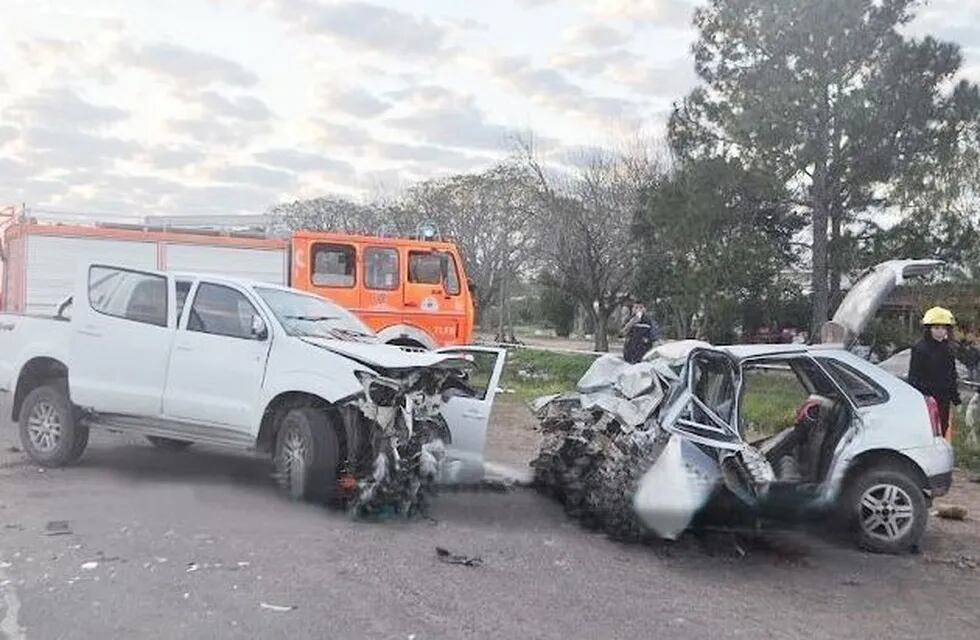 Dramático accidente en Lavalle. (Foto: El Litoral)