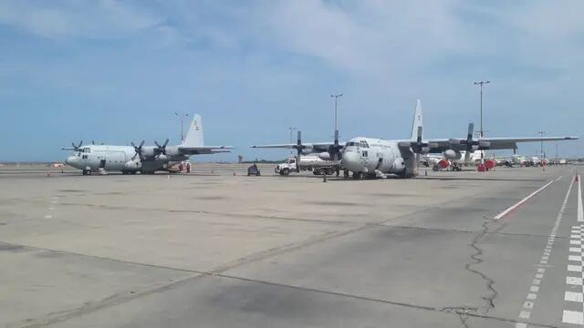 Avión Hércules C-130 de la Fuerza Aérea Argentina