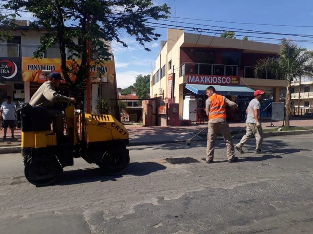 Tareas de bacheo en la ciudad