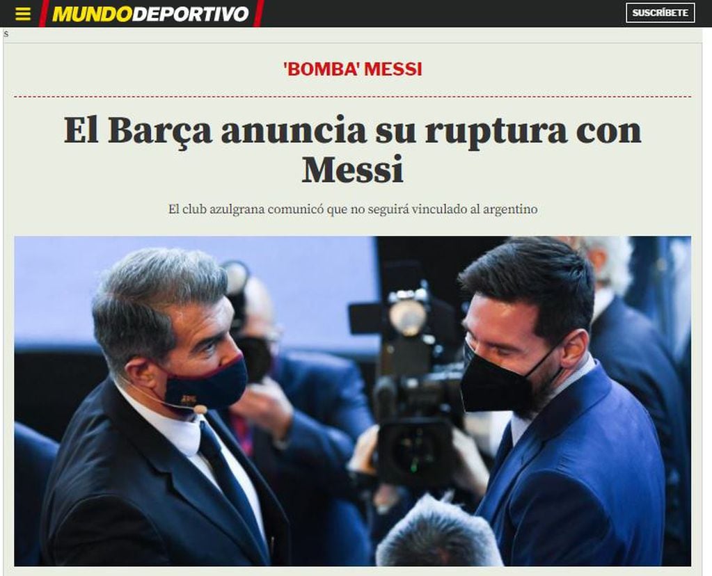 Así se vivió la ida de Messi del Barcelona en el mundo.