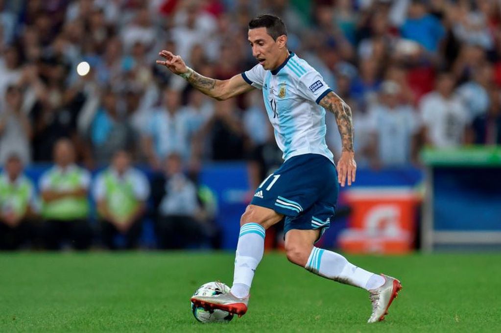 Ángel Di María, durante un partido de la Selección Argentina. (Douglas Magno / AFP)