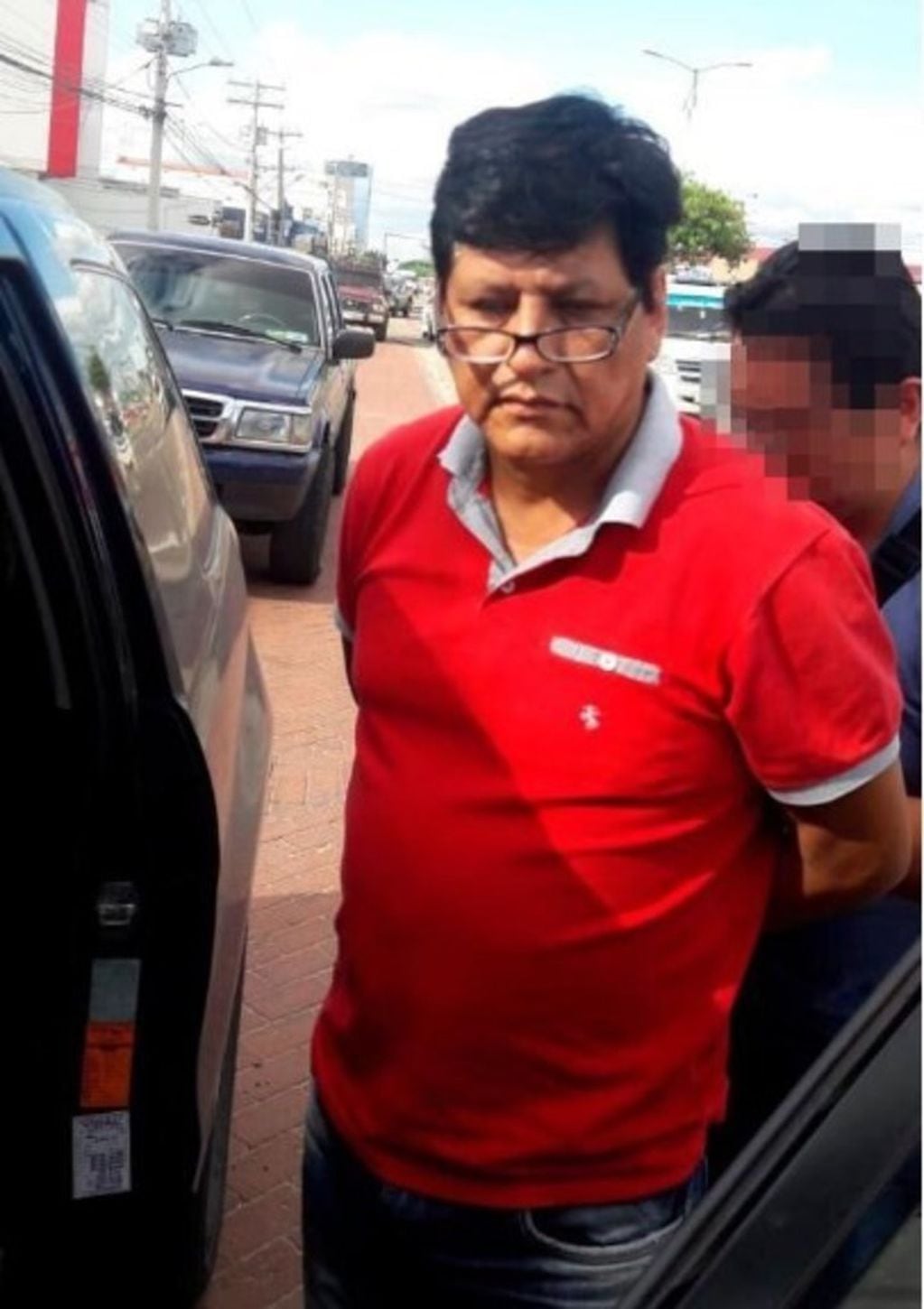 El traficante José Miguel Farfán, al momento de ser detenido por la Policía boliviana, el miércoles.