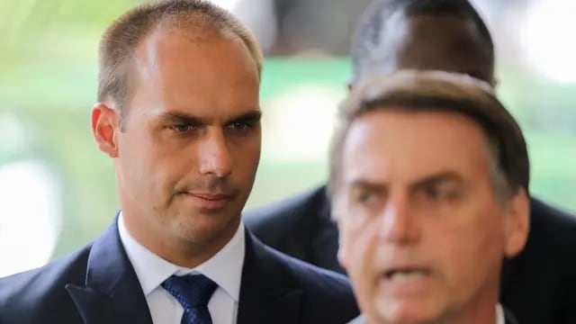 Eduardo Bolsonaro, hijo del mandatario brasileño. AFP