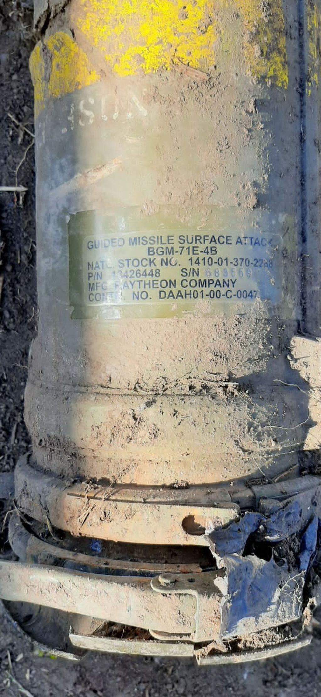 A través del número de serie, la policía pudo determinar que se trataba del mismo misil robado en 2015.