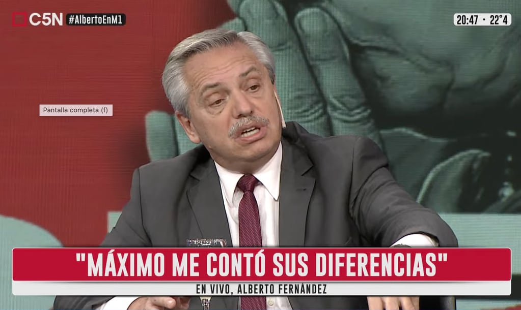 Alberto Fernández habló sobre las críticas de Máximo Kirchner al acuerdo con el FMI.