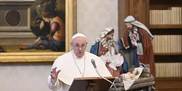 Durante el mensaje antes del rezo del Ángelus, Francisco convocó al "año especial dedicado a la familia”. Foto: Vatican Media.