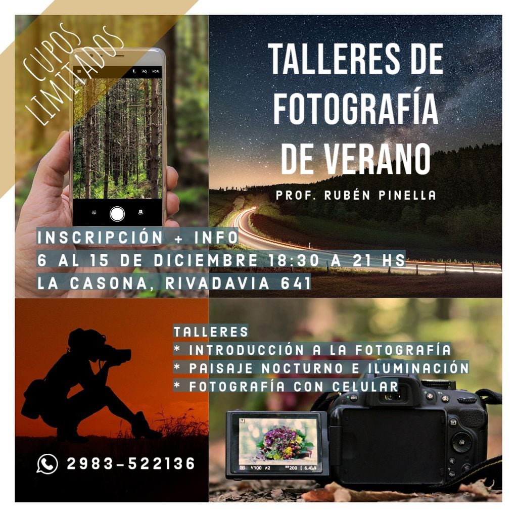Comienzan las inscripciones para el taller de Fotografía de verano en La Casona