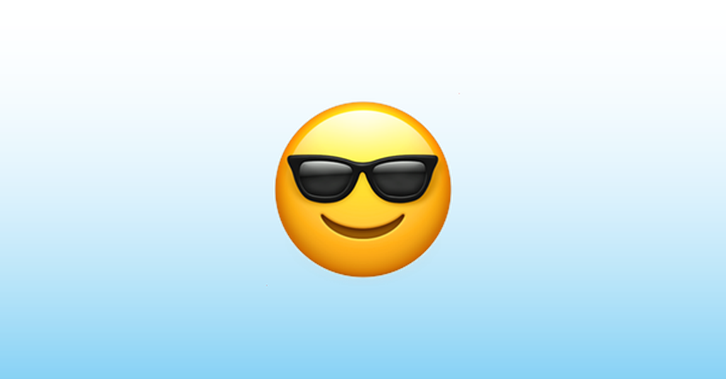 Emoji anteojos de sol