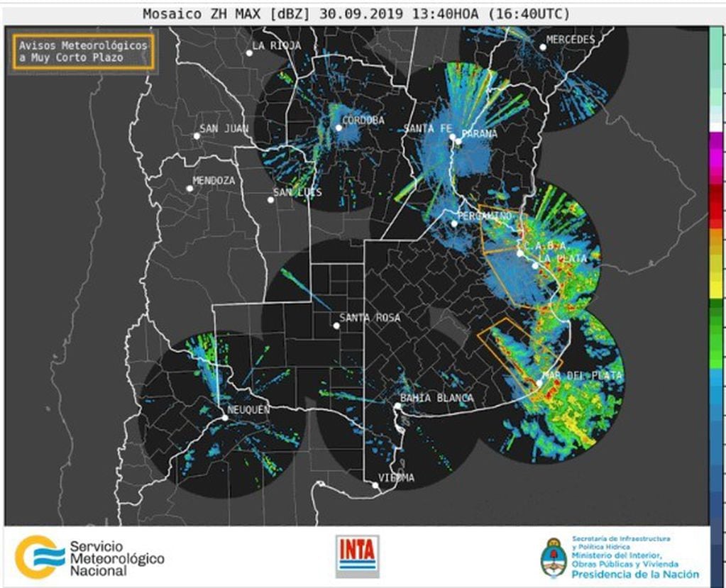 Alerta meteorológica para La Plata (web).