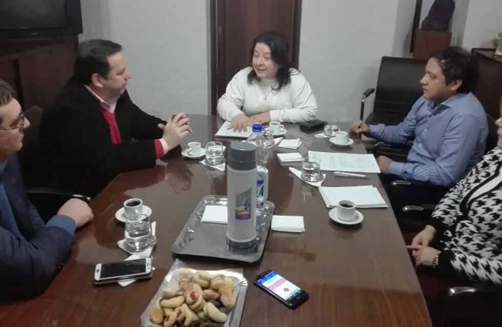 Directivos del Colegio Farmacéutico de Jujuy recibieron a los diputados Snopek y Echavarri.