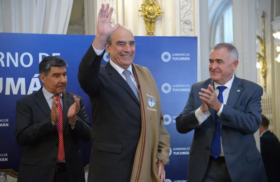 Osvaldo Jaldo saludó este martes al nuevo jefe de Gabinete de Ministros, Guillermo Francos.