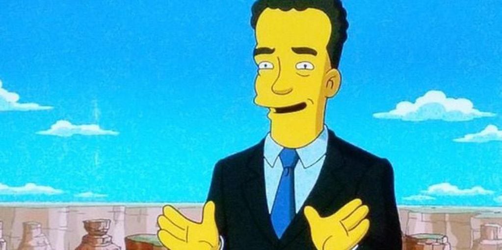 El actor en su versión animada de Los Simpson.