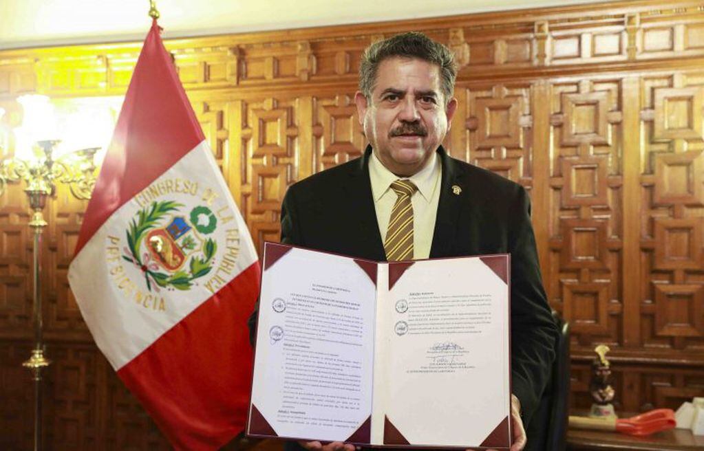 Manuel Merino de Lama, Presidente del Congreso de la República de Perú (EFE/CONGRESO DE PERÚ)