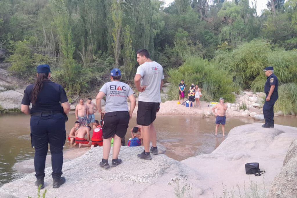 Un turista murió ahogado en el Río Chico.