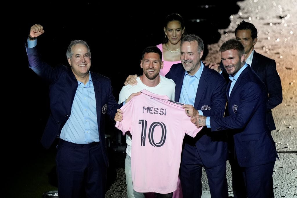 Lionel Messi presentado en Inter Miami. (AP)