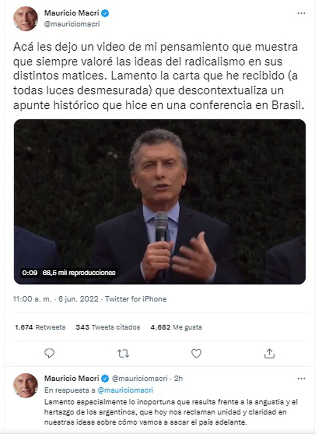 Macri respondió las críticas de Gerardo Morales.